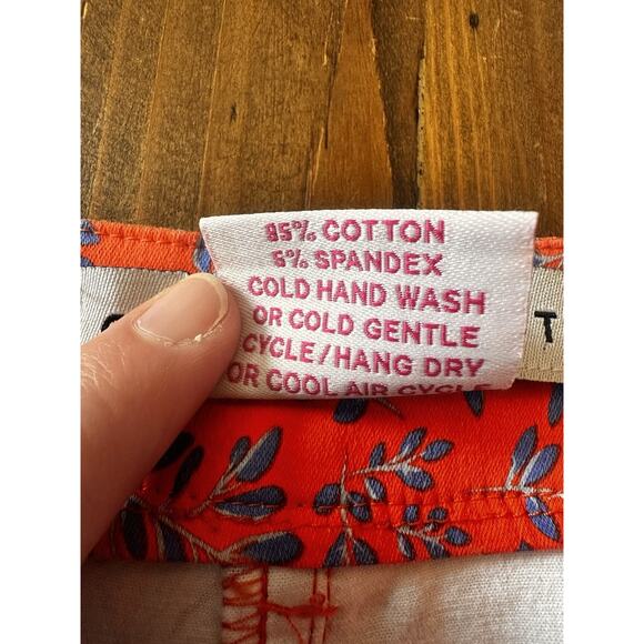 Gretchen Scott Size XS Gripeless Pants Jeans Floral Straight Leg Preppy Resort - Picture 8 of 13